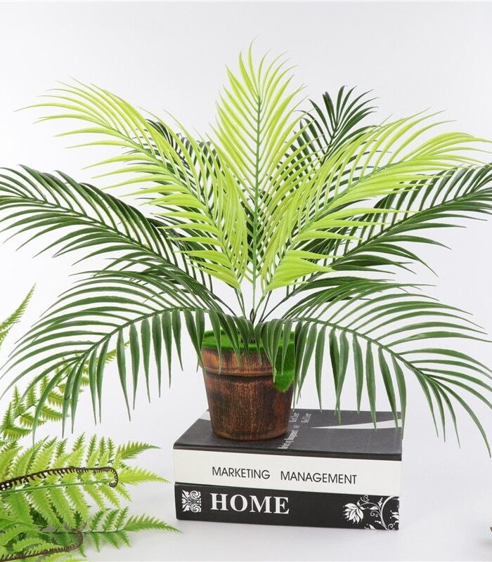Palm tree leaf plant simulation plastic green plant